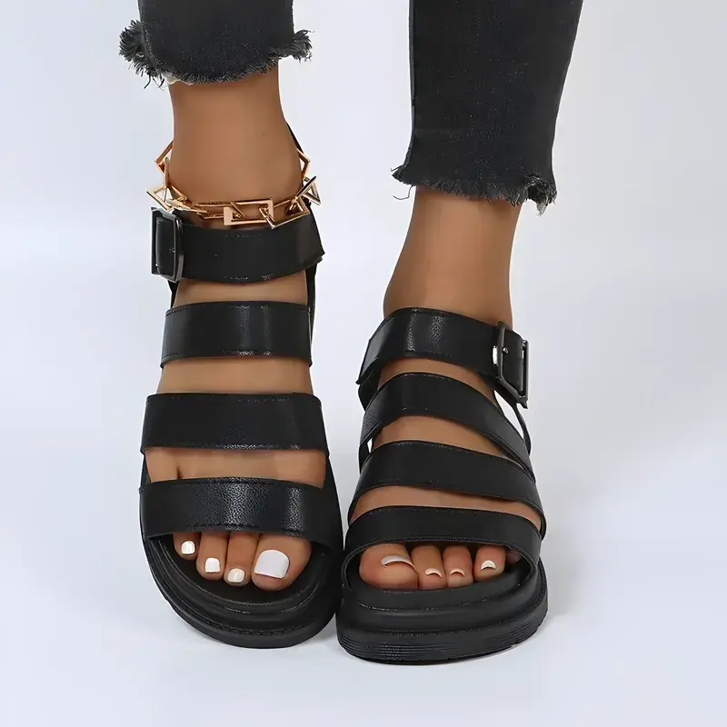 Sandales Noires Semelle Epaisse Sandalini sandales-noires-semelle-epaisse-sandalini