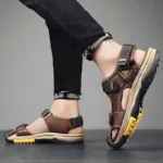 Sandale Bout Fermé En Cuir Homme A Scratch