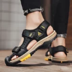 Sandale Bout Fermé En Cuir Homme A Scratch