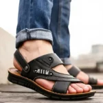 Sandale Plage Homme Cuir