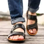 Sandale Plage Homme Cuir